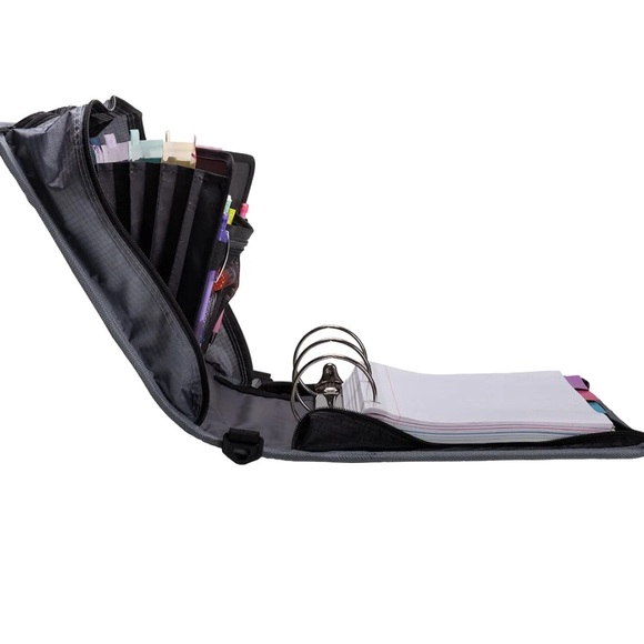 Case-it Mighty Zip Tab 3" O-Ring Binder with Expanding File Folder - Picture 2 of 5